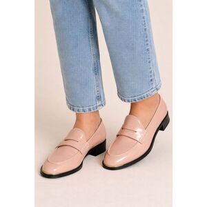 GUISSEPPE‎ ZANOTTI Faridha Patent Leather Loafers Nude NWOT